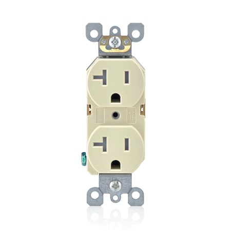 Leviton Wall Fixture 5-20R Recep Tr Resi Ivory T5820-I